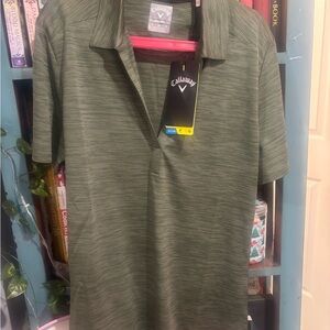 Callaway Opti-Dri Golf Polo Men’s Small Green Performance Shirt NWT